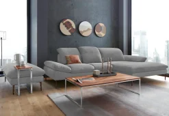 W.SCHILLIG Ecksofa »enjoy&MORE, Designsofa, bequem, zeitlos und elegant, L-Form« Sitztiefenverstellung, Füße bronze pulverbeschichtet, Breite 310 cm