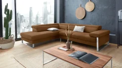 W.SCHILLIG Ecksofa »finn, toller Sitzkomfort, L-Form, hochwertige Verarbeitungsdetails« German Design Award 2016, Fußgestell Chrom glänzend, Breite 281 cm
