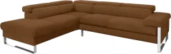 W.SCHILLIG Ecksofa »finn, toller Sitzkomfort, L-Form, hochwertige Verarbeitungsdetails« German Design Award 2016, Fußgestell Chrom glänzend, Breite 281 cm