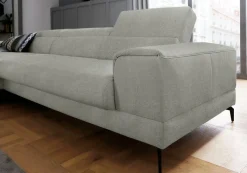 W.SCHILLIG Ecksofa »piedroo, Designsofa mit tollem Sitzkomfort, bequem, L-Form« Kopfteilverstellung, wahlweise mit Sitztiefenverstellung, Breite 343cm