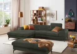 W.SCHILLIG Ecksofa »Piedroo, Designsofa mit tollem Sitzkomfort, elegant und bequem, L-Form« Kopfteilverstellung, wahlweise mit Sitztiefenverstellung, Breite 303cm