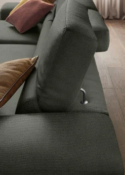 W.SCHILLIG Ecksofa »Piedroo, Designsofa mit tollem Sitzkomfort, elegant und bequem, L-Form« Kopfteilverstellung, wahlweise mit Sitztiefenverstellung, Breite 303cm
