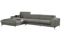 W.SCHILLIG Ecksofa »piedroo, Designsofa mit tollem Sitzkomfort, elegant und bequem, L-Form« Kopfteilverstellung, wahlweise mit Sitztiefenverstellung, Breite 343cm