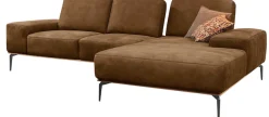 W.SCHILLIG Ecksofa »run, Designsofa mit tollem Sitzkomfort, bequem, L-Form« mit Holzsockel, Füße in Schwarz pulverbeschichtet, Breite 279 cm
