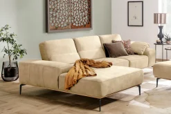 W.SCHILLIG Ecksofa »run, Designsofa mit tollem Sitzkomfort, bequem, L-Form« mit Holzsockel, Füße in Schwarz pulverbeschichtet, Breite 299 cm
