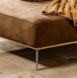 W.SCHILLIG Ecksofa »run, Designsofa mit tollem Sitzkomfort, bequem, L-Form« mit elegantem Holzsockel, Füße in Silber matt, Breite 279 cm