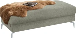 W.SCHILLIG Polsterhocker »piedroo, Designsofa mit tollem Sitzkomfort, bequem, L-Form« Füße in Silber matt
