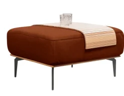 W.SCHILLIG Polsterhocker »run« mit Holzsockel, Füße in Schwarz pulverbeschichtet, Breite 75 cm