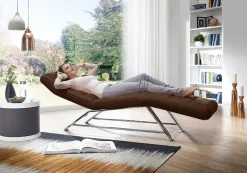 W.SCHILLIG Relaxliege »daily dreams bequem und elegant, B/T 75/170cm« Funktionsliege wahlweise mit Motor, Gestell Chrom, Breite 75 cm