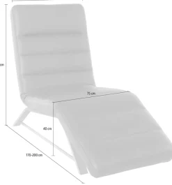 W.SCHILLIG Relaxliege »daily dreams bequem und elegant, B/T 75/170cm« Funktionsliege wahlweise mit Motor, Gestell Chrom, Breite 75 cm