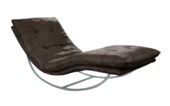 W.SCHILLIG Relaxliege »daily dreams« in Waffelkissen-Optik, Schaukelgestell silber matt, in 2 Breiten
