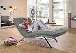W.SCHILLIG Relaxliege »daily dreams« in Waffelkissen-Optik, wahlweise mit Motor, Kufengestell, in 2 Breiten