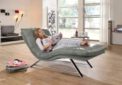 W.SCHILLIG Relaxliege »daily dreams« in Waffelkissen-Optik, wahlweise mit Motor, Kufengestell, in 2 Breiten