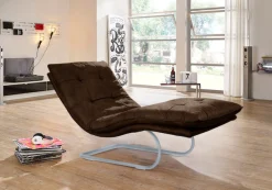 W.SCHILLIG Relaxliege »daily dreams« in Waffelkissen-Optik, wahlweise mit Motor, silber matt, in 2 Breiten