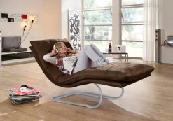 W.SCHILLIG Relaxliege »daily dreams« in Waffelkissen-Optik, wahlweise mit Motor, silber matt, in 2 Breiten