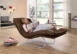 W.SCHILLIG Relaxliege »daily dreams« in Waffelkissen-Optik, wahlweise mit Motor, silber matt, in 2 Breiten
