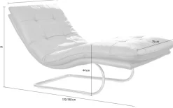 W.SCHILLIG Relaxliege »daily dreams« in Waffelkissen-Optik, wahlweise mit Motor, silber matt, in 2 Breiten