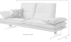 W.SCHILLIG 2-Sitzer »broadway, Designsofa mit tollem Sitzkomfort, Breite 216cm« Sitztiefenverstellung, Kopfteil- & Seitenteilverstellung, Breite 216cm