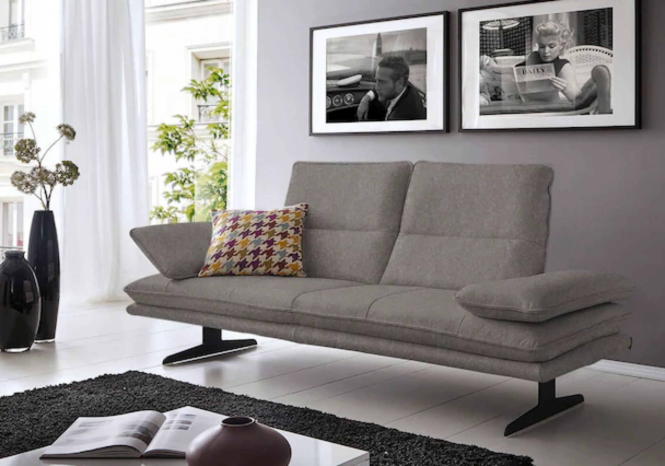 W.SCHILLIG 2-Sitzer »broadway, Designsofa mit tollem Sitzkomfort, Breite 216cm« Sitztiefenverstellung, Kopfteil- & Seitenteilverstellung, Breite 216cm