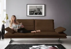 W.SCHILLIG 2,5-Sitzer »broadway Designsofa mit hohem Sitzkomfort« Sitztiefenverstellung, Kopfteil- & Seitenteilverstellung, Breite 236cm