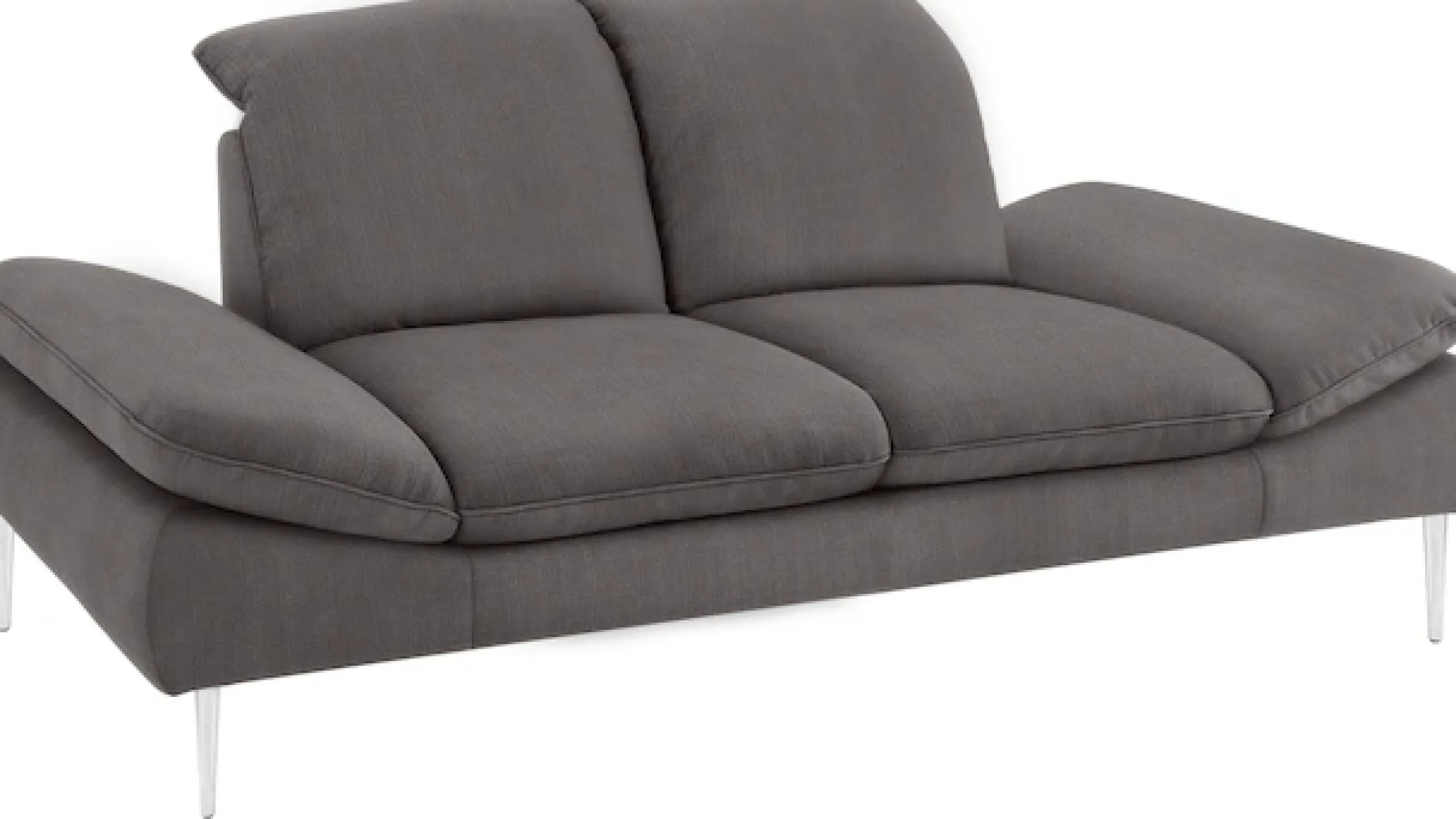 W.SCHILLIG 2,5-Sitzer »enjoy&MORE« mit Sitztiefenverstellung, Füße silber matt, Breite 232 cm