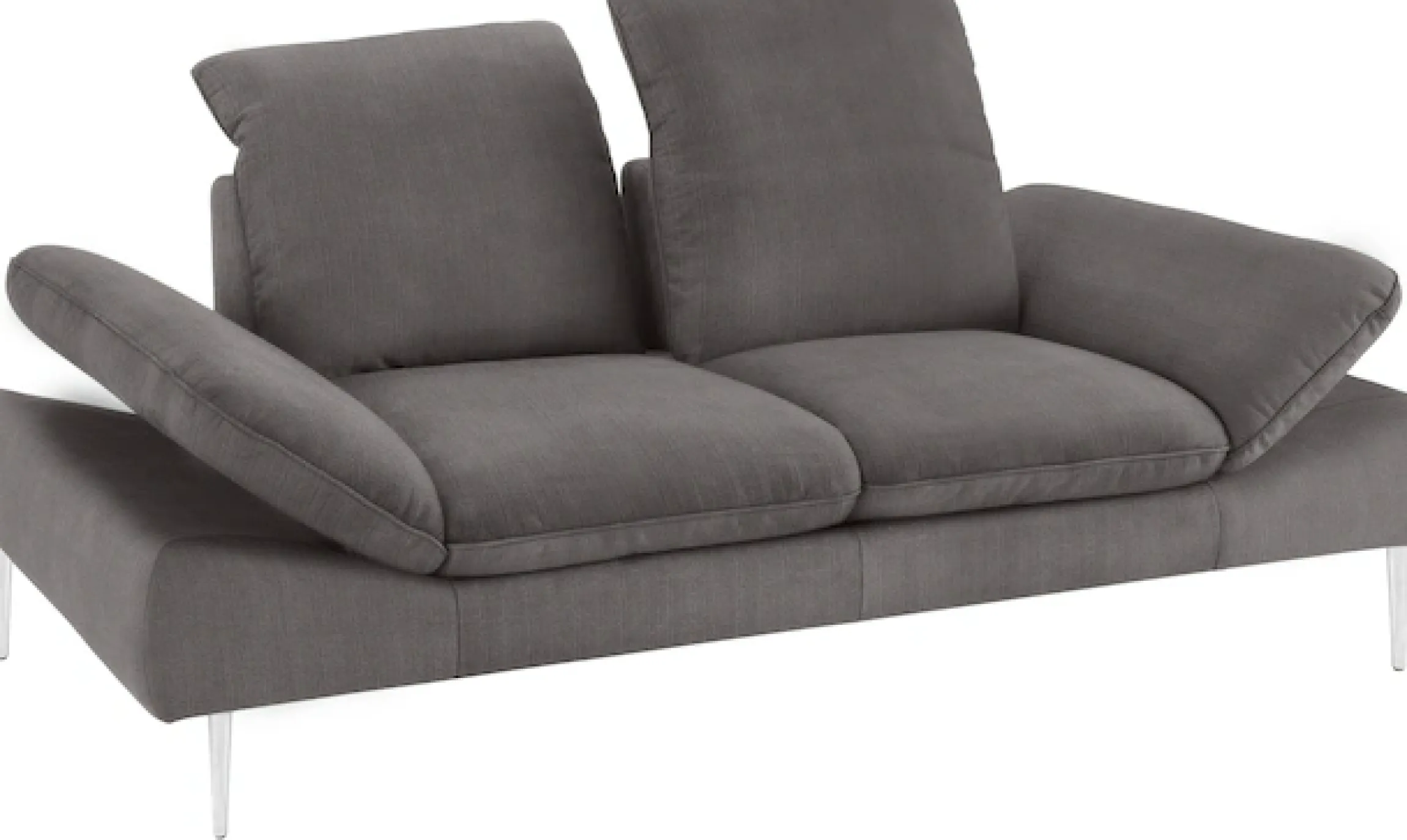 W.SCHILLIG 2,5-Sitzer »enjoy&MORE« mit Sitztiefenverstellung, Füße silber matt, Breite 232 cm