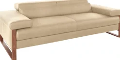 W.SCHILLIG 2,5-Sitzer »finn« German Design Award 2016, Fußgestell Nussbaum natur, Breite 230 cm