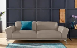 W.SCHILLIG 2,5-Sitzer »montanaa bequem, Federkernunterfederung, elegant & edel« mit Metallfüßen in Chrom glänzend, Breite 232 cm