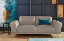 W.SCHILLIG 2,5-Sitzer »montanaa Design Sofa mit erstklassigem Sitzkomfort, Federkern« mit Metallfüßen in Silber matt, Breite 212 cm