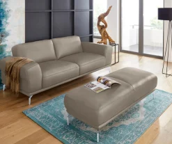 W.SCHILLIG 2,5-Sitzer »montanaa Design Sofa mit erstklassigem Sitzkomfort, Federkern« mit Metallfüßen in Silber matt, Breite 212 cm