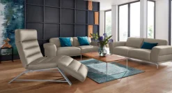 W.SCHILLIG 2,5-Sitzer »montanaa Design Sofa mit erstklassigem Sitzkomfort, Federkern« mit Metallfüßen in Silber matt, Breite 212 cm