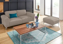 W.SCHILLIG 2-Sitzer »montanaa Designsofa, bequem, Breite 192cm, Federkern« mit Metallfüßen in Silber matt, Breite 192 cm