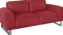 W.SCHILLIG 2-Sitzer »montanaa edel und elegant, bequem, Federkernunterfederung« mit Metallkufen in Silber matt, Breite 192 cm