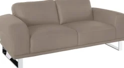 W.SCHILLIG 2-Sitzer »montanaa elegant und edel, bequem, Federkernunterfederung« mit Metallkufen in Chrom glänzend, Breite 192 cm