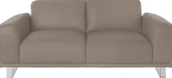 W.SCHILLIG 2-Sitzer »montanaa elegant und edel, bequem, Federkernunterfederung« mit Metallkufen in Chrom glänzend, Breite 192 cm