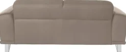 W.SCHILLIG 2-Sitzer »montanaa elegant und edel, bequem, Federkernunterfederung« mit Metallkufen in Chrom glänzend, Breite 192 cm