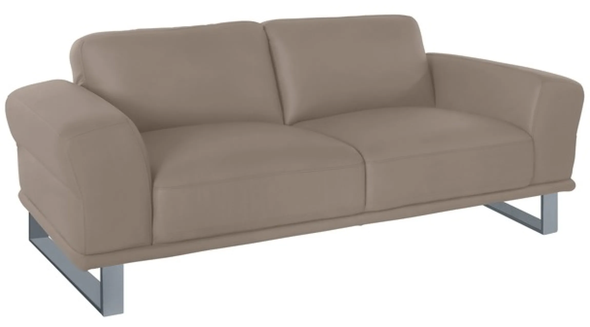 W.SCHILLIG 2,5-Sitzer »montanaa elegant & edel, bequem, Federkernunterfederung« mit Metallkufen in Silber matt, Breite 212 cm