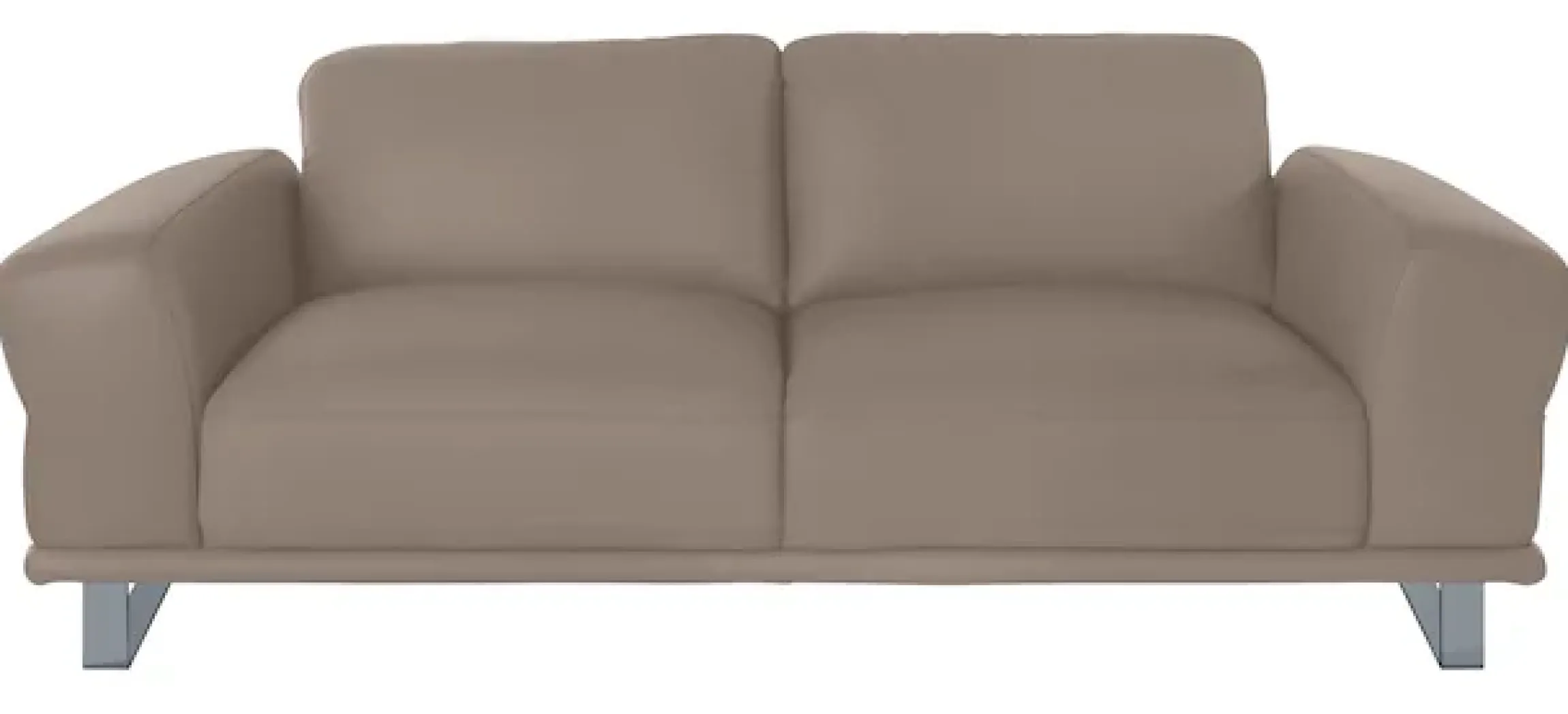 W.SCHILLIG 2,5-Sitzer »montanaa elegant & edel, bequem, Federkernunterfederung« mit Metallkufen in Silber matt, Breite 212 cm