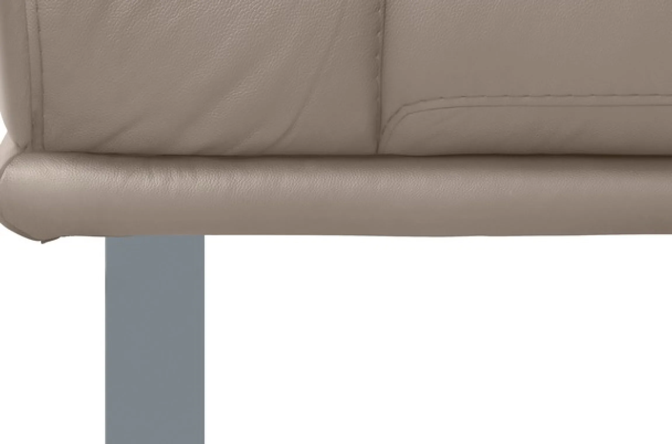 W.SCHILLIG 2,5-Sitzer »montanaa elegant & edel, bequem, Federkernunterfederung« mit Metallkufen in Silber matt, Breite 212 cm