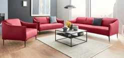 W.SCHILLIG 3-Sitzer »sally Design-Sofa, Loungesofa, bequem, schmale Armlehnen, Breite 224cm« mit Metallfüßen in Schwarz pulverbeschichtet, Breite 224 cm