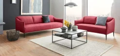 W.SCHILLIG 3-Sitzer »sally Design-Sofa, Loungesofa, bequem, schmale Armlehnen, Breite 224cm« mit Metallfüßen in Schwarz pulverbeschichtet, Breite 224 cm