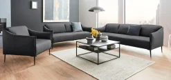 W.SCHILLIG 2,5-Sitzer »sally Design-Sofa, Loungesofa, bequem, schmale Armlehnen, Breite 194cm« mit Metallfüßen in Schwarz pulverbeschichtet, Breite 194 cm