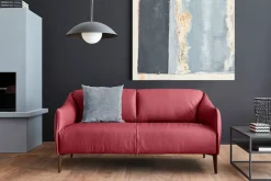 W.SCHILLIG 2-Sitzer »sally Designsofa, Loungesofa, bequem, schmale Armlehnen, Breite 174cm« mit Metall-Winkelfüßen in Bronze pulverbeschichtet, Breite 174 cm