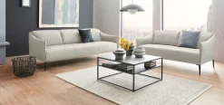 W.SCHILLIG 2,5-Sitzer »sally Designsofa, Loungesofa, bequem, schmale Armlehnen, Breite 174cm« mit Metallfüßen in Schwarz pulverbeschichtet, Breite 174 cm