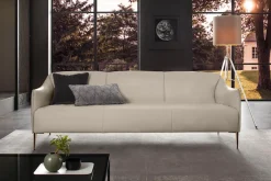 W.SCHILLIG 3-Sitzer »sally Design-Sofa, Loungesofa, bequem, schmale Armlehnen, Breite 224cm« mit Metallfüßen in Bronze pulverbeschichtet, Breite 224 cm