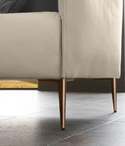 W.SCHILLIG 3-Sitzer »sally Design-Sofa, Loungesofa, bequem, schmale Armlehnen, Breite 224cm« mit Metallfüßen in Bronze pulverbeschichtet, Breite 224 cm
