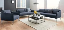 W.SCHILLIG 2,5-Sitzer »sally Design-Sofa, Loungesofa, bequem, schmale Armlehnen, Breite 194cm« mit Metall-Winkelfüßen in Silber matt, Breite 194 cm