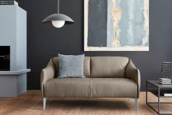 W.SCHILLIG 2-Sitzer »sally Designsofa, Loungesofa, bequem, schmale Armlehnen, Breite 154cm« mit Metall-Winkelfüßen in Silber matt, Breite 154 cm