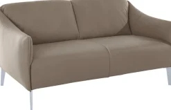 W.SCHILLIG 2-Sitzer »sally Designsofa, Loungesofa, bequem, schmale Armlehnen, Breite 154cm« mit Metall-Winkelfüßen in Silber matt, Breite 154 cm