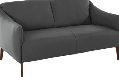 W.SCHILLIG 2-Sitzer »sally Designsofa, Loungesofa, bequem, schmale Armlehnen, Breite 154cm« mit Metall-Winkelfüßen in Bronze pulverbeschichtet, Breite 154 cm